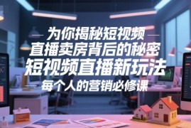 为你揭秘短视频直播卖房背后的秘密，短视频直播新玩法，每个人的营销必修课