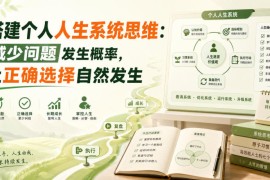 付费文章：搭建个人人生系统思维：减少问题发生概率，让正确选择自然发生