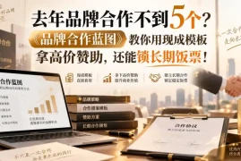 去年品牌合作不到5个？《品牌合作蓝图》教你用现成模板拿高价赞助，还能锁长期饭票！【原创双语字幕】