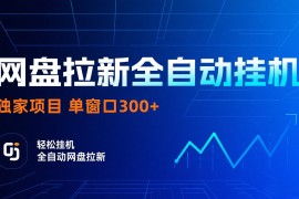网盘拉新全自动挂机项目 独家稳定 单窗口轻松日入300  可矩阵