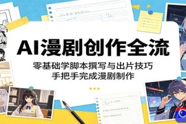 AI漫剧创作全流程：零基础学脚本撰写与出片技巧，手把手完成漫剧制作