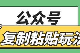 公众号复制粘贴玩法，月入20000 ，新闻信息差项目，新手可操作