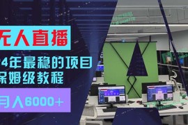 （11921期）24年最稳项目“无人直播”玩法，每月躺赚6000 ，有手就会，新手福音