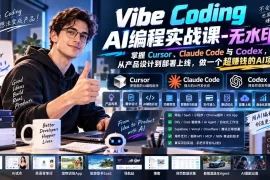 Vibe Coding AI编程实战课-无水印：掌握Cursor、Claude Code与Codex，从产品设计到部署上线，做一个超赚钱的AI项目