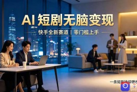 别乱找副业了，快手 AI 短剧零门槛长久被动增收