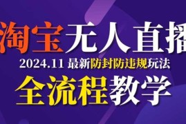 TB无人直播，11月最新防封攻略全流程教学，稳定月入2W 