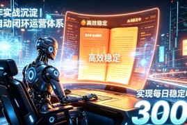 两年实战沉淀｜全自动闭环运营体系，实现每日稳定收益300 【揭秘】