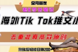 海外tiktok小说推文暴力项目，高停留率，高转化率，上手后一天搞顿饭钱不是问题
