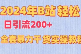 2024年B站轻松日引流200 的全套暴力干货实操教程【揭秘】