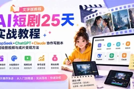 AI短剧25天实战教程(文字版教程