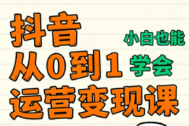 爱密老师·抖音从0到1运营变现课(更新11月)