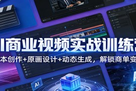 AI商业视频实战训练营：脚本创作 原画设计 动态生成，解锁商单变现