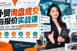 外贸询盘成交与报价实战课：通过急单、比价、小客户及12万美元订单案例，掌握需求分析与谈判成交技巧