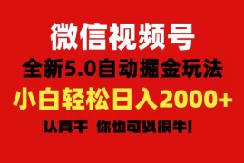 （11332期）微信视频号变现，5.0全新自动掘金玩法，日入利润2000 有手就行