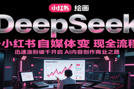 DeepSeek绘画 小红书自媒体变现全流程，迅速涨粉破千开启AI内容创作商业之路