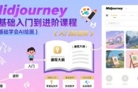 midjourney零基础入门到进阶课程，零基础学会AI绘画