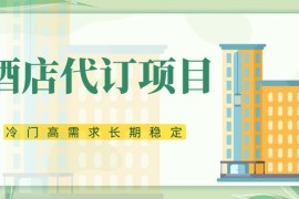 高需求冷门酒店代订项目，正规蓝海项目，简单无脑可长期稳定项目