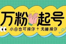 无脑涨万粉方法，2天必起千粉，单日收益2张，小白轻松上手【揭秘】