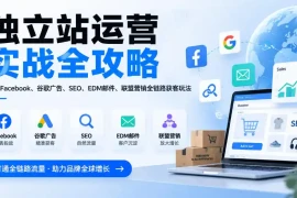 独立站运营实战全攻略，覆盖Facebook、谷歌广告、SEO、EDM邮件、联盟营销全链路获客玩法(更新2026)