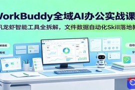 WorkBuddy全域AI办公实战课：腾讯龙虾智能工具全拆解，文件数据自动化Skill落地教程