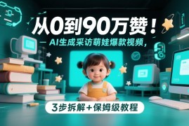 从0到90万赞：AI生成采访萌娃爆款视频，3步拆解 保姆级教程