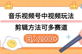 （10322期）多种玩法音乐中视频和视频号玩法，讲解技术可多赛道。详细教程 附带素…