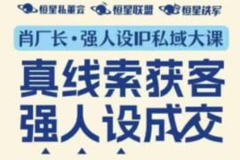 强人设IP私域大课11月深圳站大课（音频 字幕）真线索获客，强人设成交