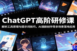 ChatGPT高阶研修课：解析工具原理与提示词技巧，AI漫剧创作等多场景落地应用
