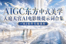 AIGC东方中式美学天庭天宫AI电影级提示词合集 MJ软件实操课程