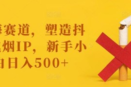 蓝海赛道，塑造抖音戒烟IP，新手小白日入500 【揭秘】