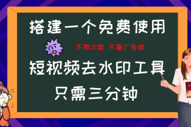 搭建属于自己的短视频去水印工具，轻松上手，两分钟完成