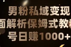 男粉私域长期靠谱的项目，经久不衰的lsp流量，日引流200 ，日变现1000 【揭秘】