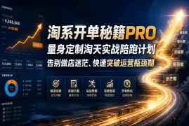 淘系开单秘籍PRO，量身定制淘天实战陪跑计划，告别做店迷茫、快速突破运营瓶颈期(更新260823)