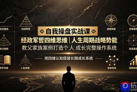 自我操盘实战课：经政军哲四维思维｜人生周期战略势能｜教父家族案例打造个人成长完整操作系统