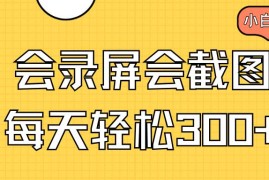 （14223期）会录屏会截图，小白半小时上手，一天轻松300 