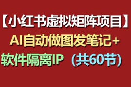 小红书虚拟矩阵项目：软件隔离IP AI自动做图发笔记（共60节）