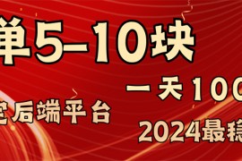（11915期）2024最稳赚钱项目，一单5-10元，一天100单，轻松月入2w 