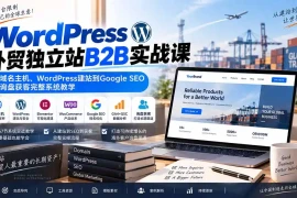 WordPress外贸独立站B2B实战课：从域名主机、WordPress建站到Google SEO与询盘获客完整系统教学