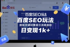 百度SEO玩法，搜狐关键词覆盖引流精准粉，日变现1k 【揭秘】