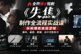 全网爆火短剧《失焦》制作全流程实战课｜拆解爆款底层逻辑，脚本、画面、剪辑、成片完整教学
