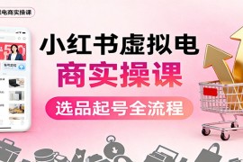 小红书虚拟电商实操课：选品起号 AI 内容创作 店铺运营 引流私域 自动化发笔记