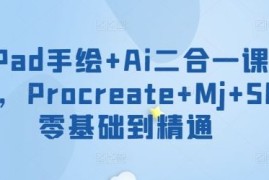 iPad手绘 Ai二合一课程，Procreate Mj SD零基础到精通