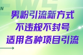 男粉引流新方式不违规不封号适用各种项目引流