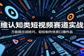 思维认知类短视频赛道实战课：万能提示词技巧，轻松制作优质口播作品