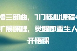 开悟三部曲，7门核心课程 15门扩展课程，觉醒即重生人生开悟课