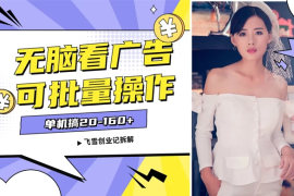 飞雪广告掘金，2024年超简单无脑项目，纯手机操作，单机10-160 ，可批量
