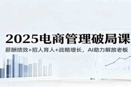 2025电商管理破局课：薪酬绩效 招人育人 战略增长，AI助力解放老板（录音）
