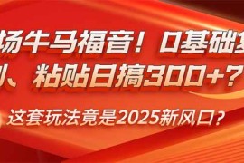 （14198期）职场牛马福音！0基础复制、粘贴日搞300 ？这套玩法竟是2025新风口？