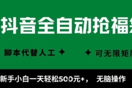 抖音全自动抢福袋项目，新手小白一天轻松5张 ，无脑操作，看完直接可以上手【揭秘】