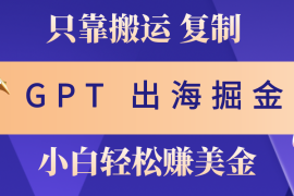 （10637期）出海掘金搬运，赚老外美金，月入3w ，仅需GPT粘贴复制，小白也能玩转